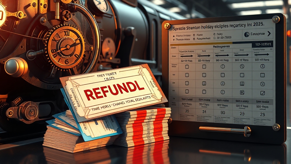 2025 추석 기차표 예매: KTX/SRT 성공 전략 & 꿀팁 A to Z 8 환불 및 변경 규정 완벽 정리 (realistic 스타일)