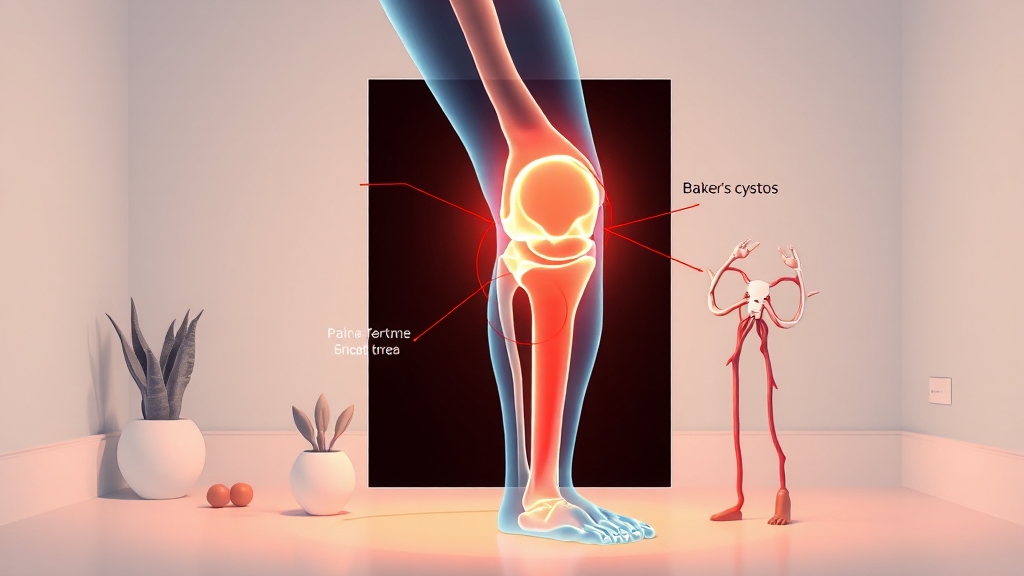 무릎 통증, 원인부터 운동 치료, 관리법까지 A to Z (50자) 1 무릎 통증 원인 파악 (cartoon 스타일)