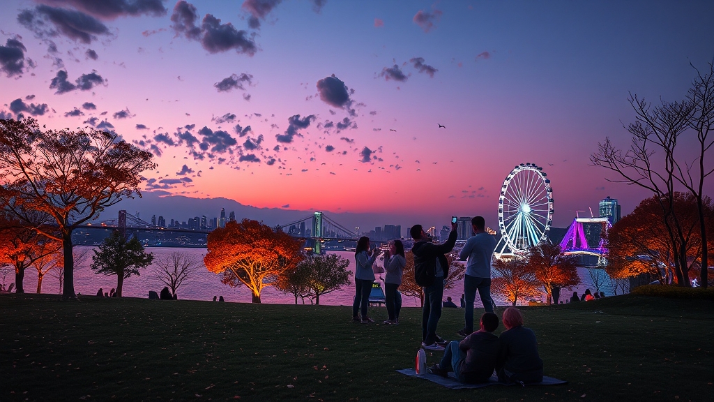 9월 서울 축제 총정리: 드론쇼, 콘서트, 전시까지! (50자) 4 서울 밤하늘 드론쇼 & 야경 명소 (realistic 스타일)