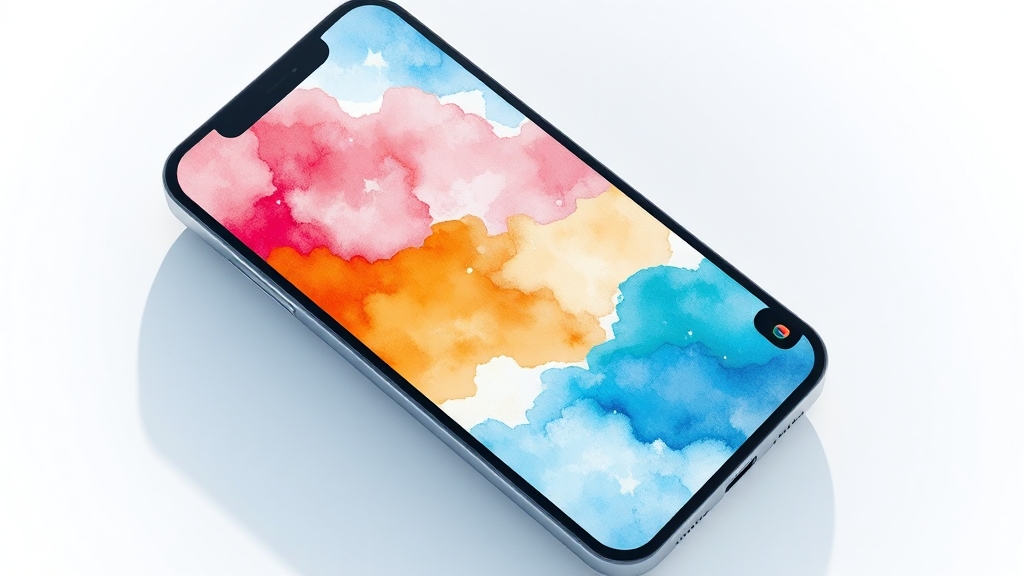 아이폰 17: 혁신적인 변화, 디자인부터 성능까지 완벽 분석 8 아이폰 17 디스플레이 및 사용자 경험 개선 (watercolor 스타일)