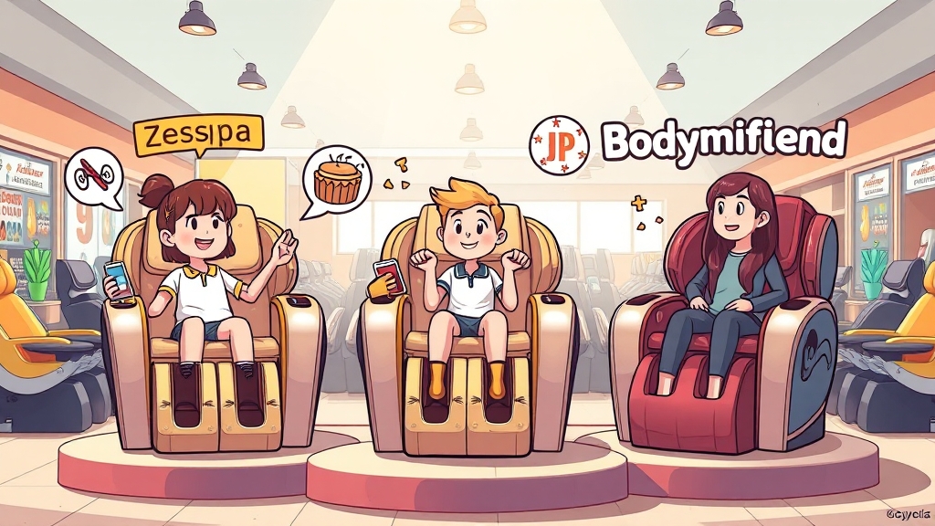 안마의자 렌탈 vs 구매, 당신에게 맞는 선택은? (장점, 단점, 비교) 6 브랜드별 렌탈 & 구매 조건 비교! (cartoon 스타일)