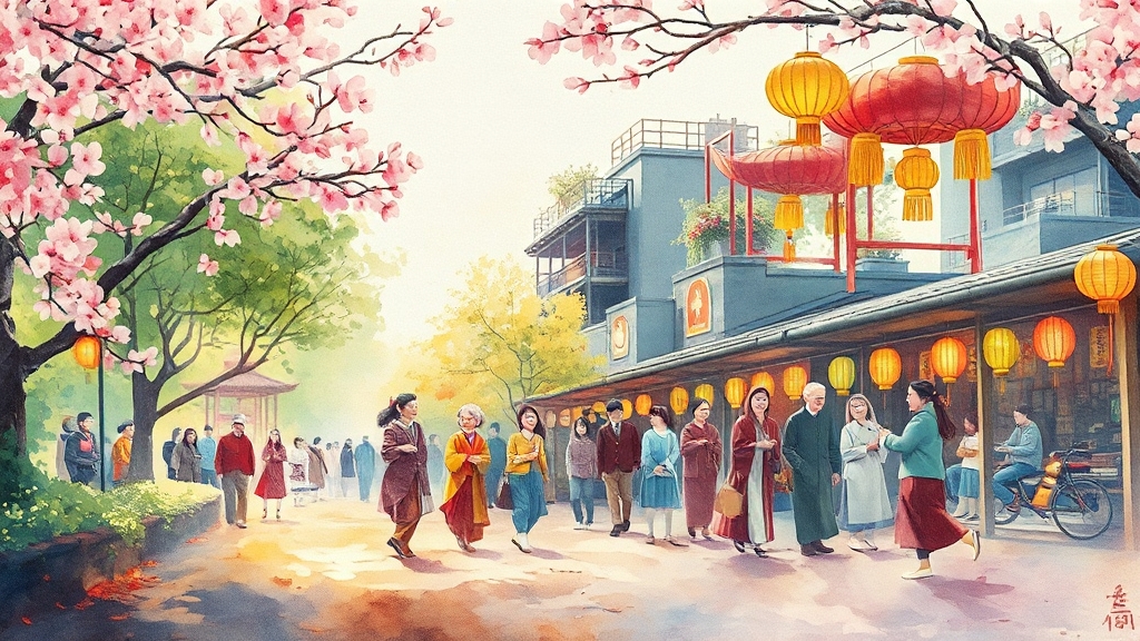 국내 축제 A to Z: 종류, 즐길 거리, 참여 정보 완벽 정리! 3 계절별 추천 축제 (watercolor 스타일)