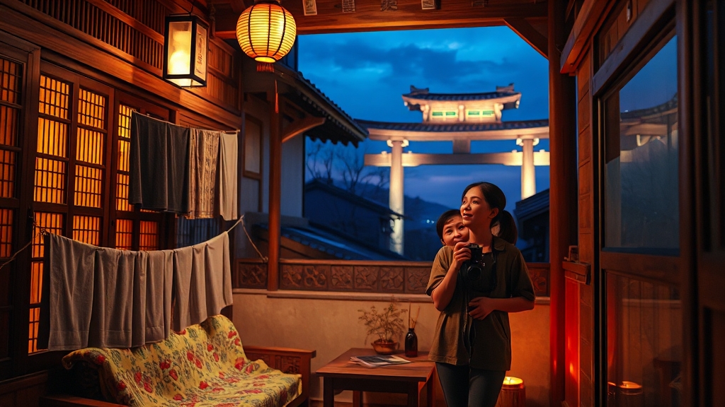 추천 숙소: 한옥 펜션 & 주변 정보 (realistic 스타일)