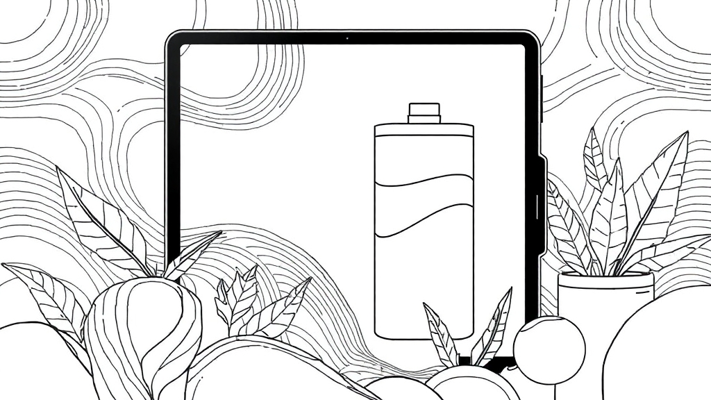 갤럭시 탭 S10+ 5G 완벽 분석: 스펙, 성능, 구매 가이드 (40자) 7 배터리 성능 및 사용 시간 (illustration 스타일)