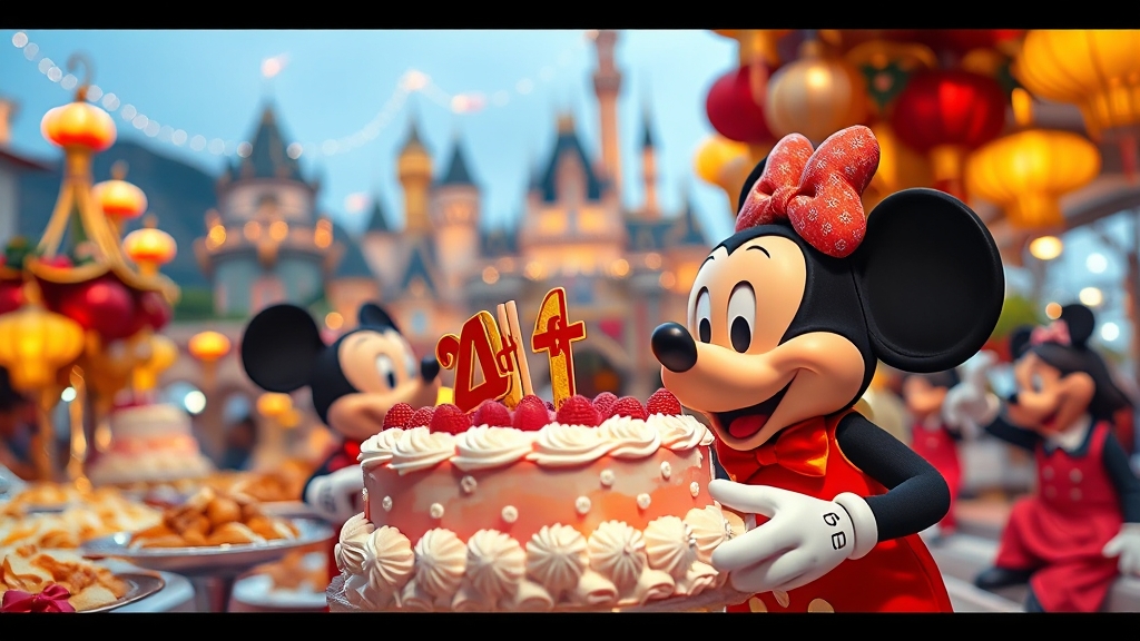 20주년 기념 굿즈와 식음료 (realistic 스타일)