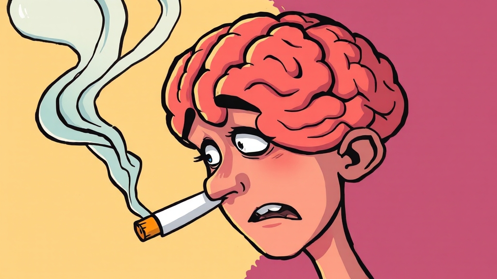 니코틴 중독, 원인은 무엇일까? (cartoon 스타일)