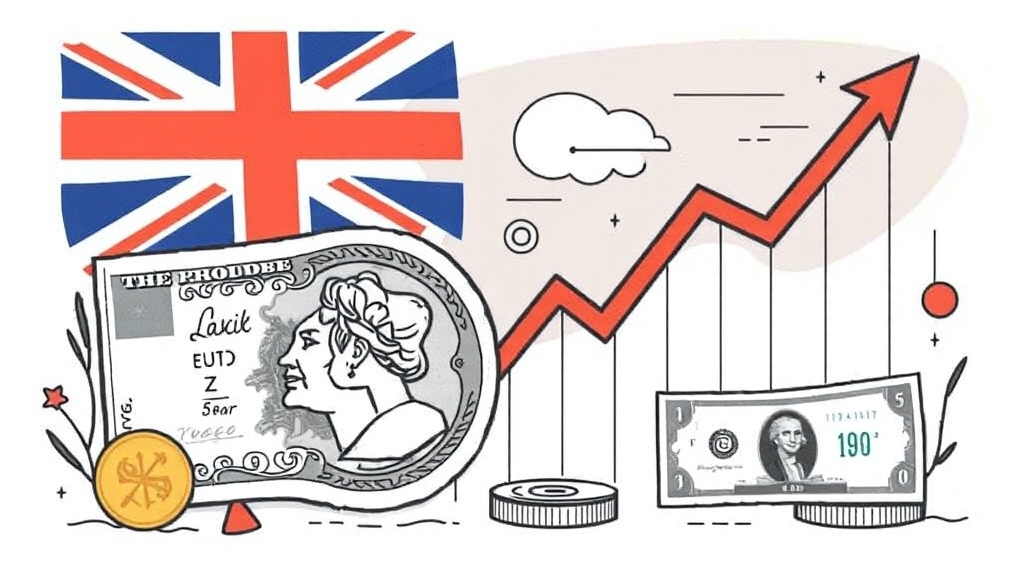 파운드 환율 리스크 & 기회 (illustration 스타일)