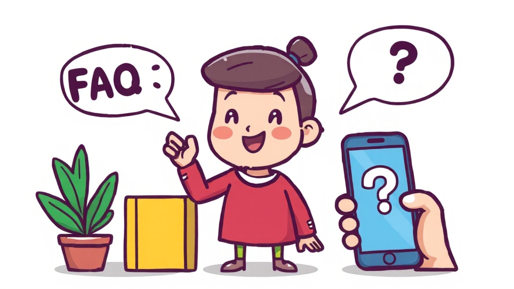 알뜰폰 A to Z: 개념부터 요금제 비교, 가입, FAQ까지 완벽 정리 7 알뜰폰 FAQ: 궁금증 해결! (cartoon 스타일)