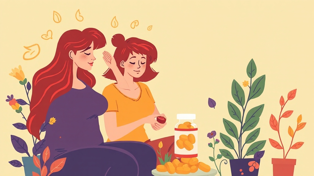 갱년기, 건강하게 극복하는 법: 증상 완화부터 영양제 선택까지 4 영양제, 현명하게 고르는 법 (cartoon 스타일)