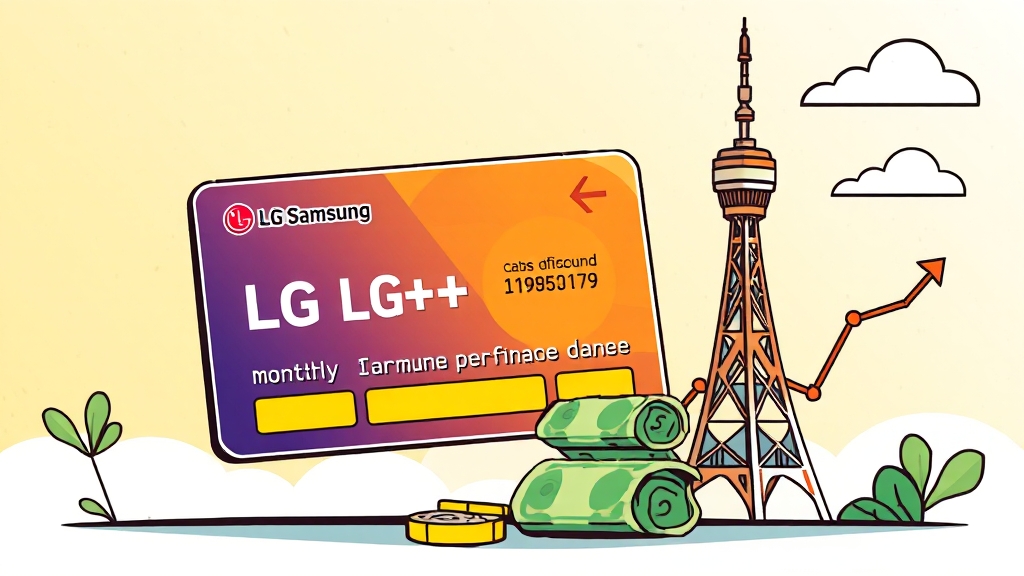 LG U+ 삼성 카드 혜택 A to Z: 통신비 절약, 나에게 맞는 카드 찾기 6 전월 실적 똑똑하게 관리 (cartoon 스타일)