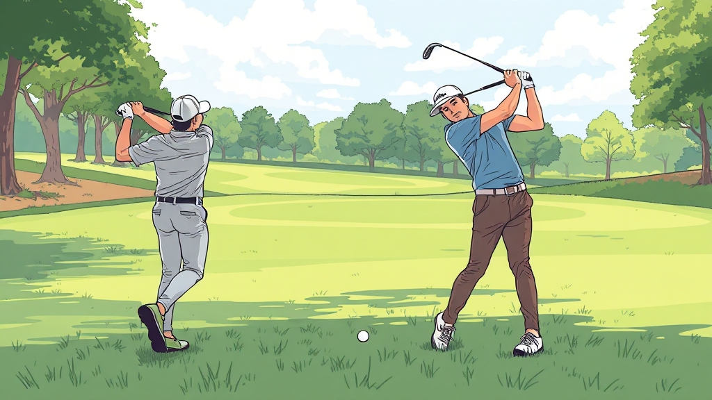 부상 예방 및 안정적인 스윙 (illustration 스타일)