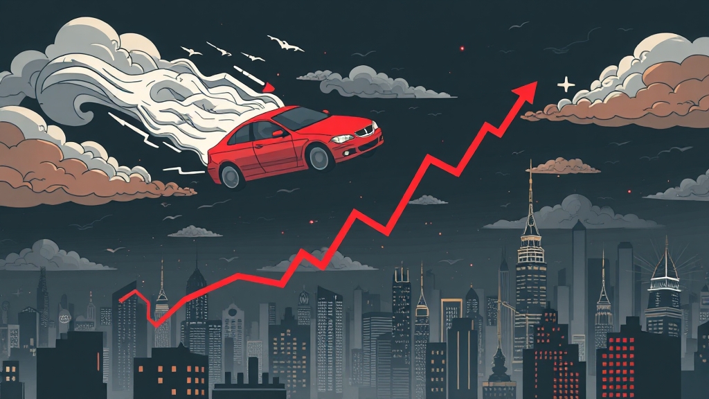 주가 하락, 왜? (illustration 스타일)