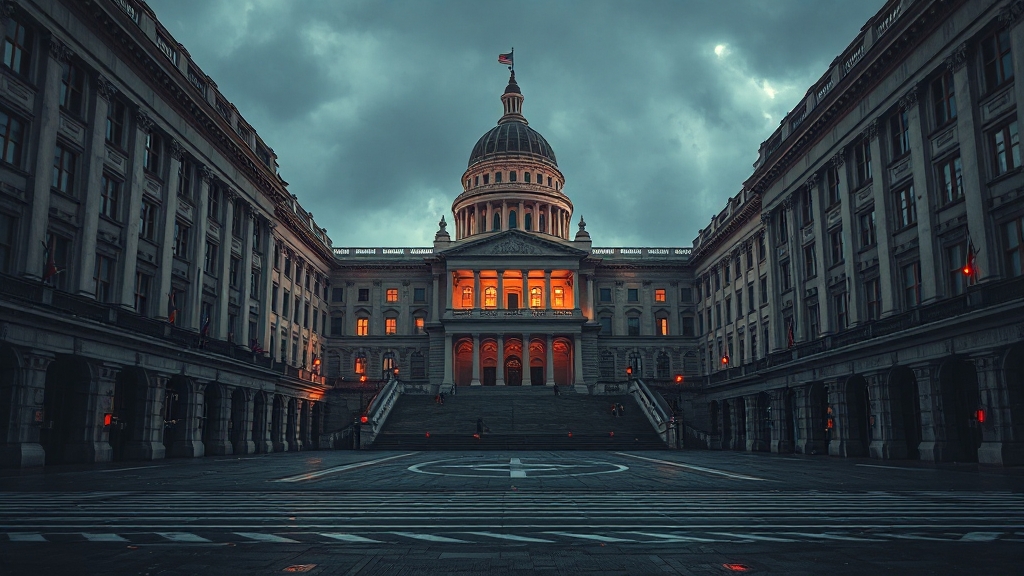 미국 셧다운이란? (realistic 스타일)