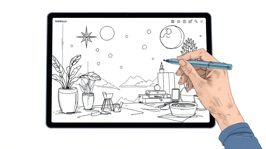 S펜과 화면 분할의 시너지 (illustration 스타일)