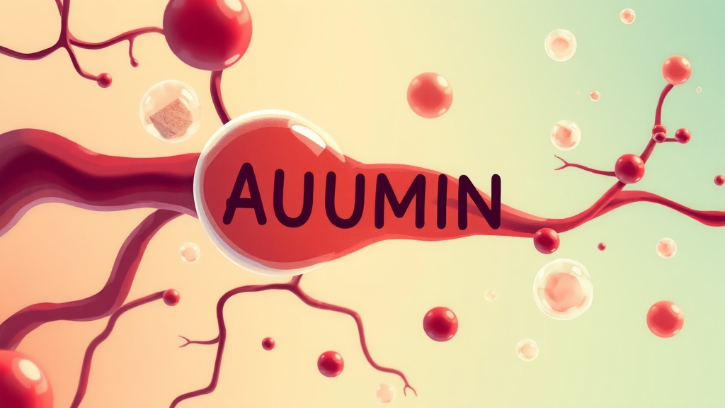 알부민의 주요 효능 (illustration 스타일)