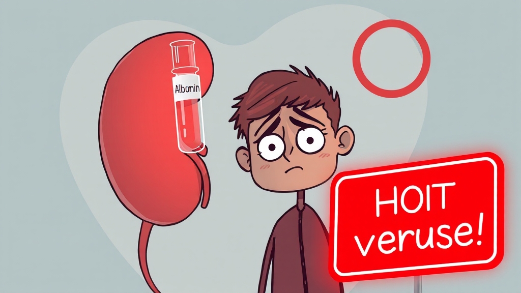 알부민 섭취 시 주의사항 및 부작용 (illustration 스타일)