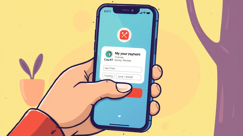 KT 인터넷 요금 자동 납부 설정 (cartoon 스타일)