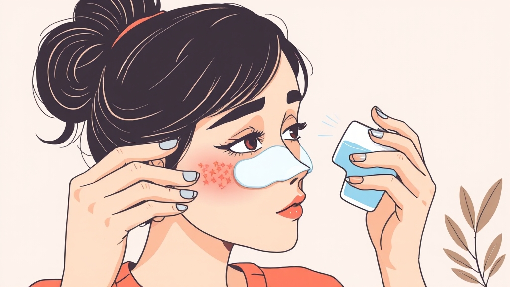 알레르기 결막염 완화 및 관리 (illustration 스타일)