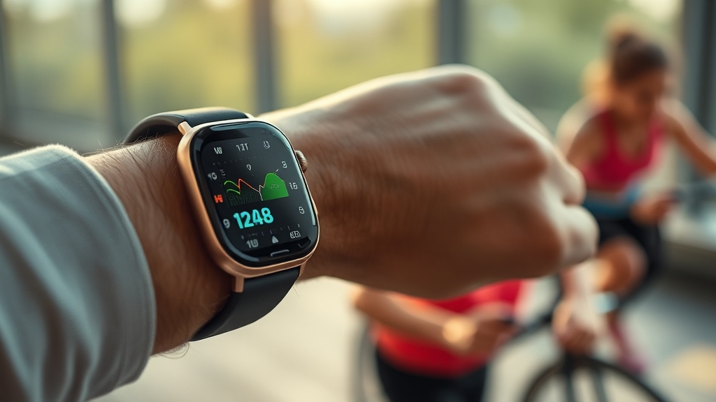 건강 관리 및 운동 기능 리뷰 (realistic 스타일)