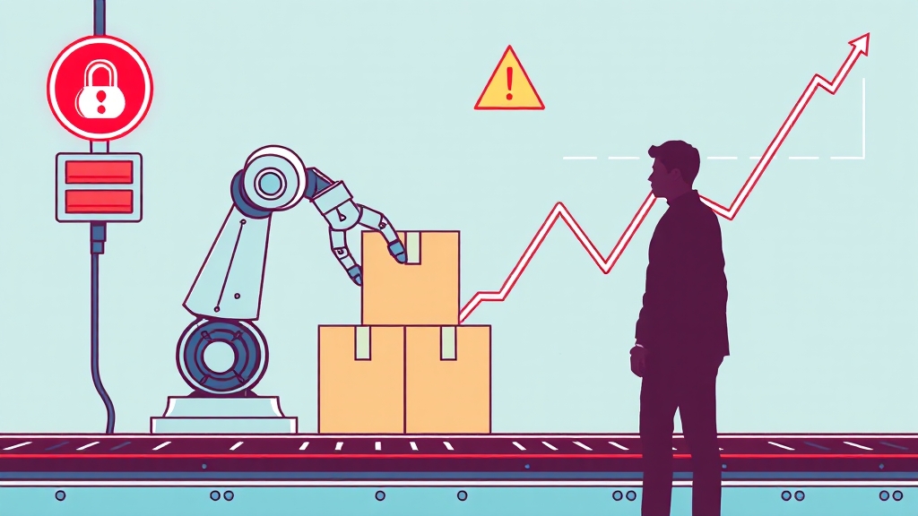 휴림로봇 주가 전망: 2025년 시나리오, 투자 리스크 & 시장 분석 A to Z 7 투자 시 고려사항 및 리스크 (illustration 스타일)