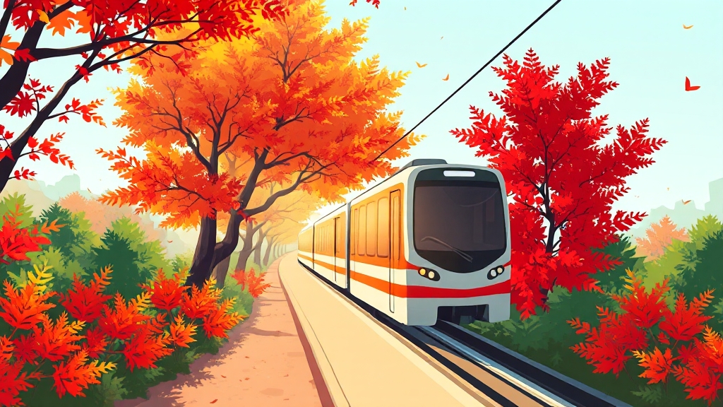 2025 화담숲 완벽 예약 가이드: 모노레일 꿀팁, 취소표 전략 총정리 5 화담숲 모노레일 구간별 정보 (illustration 스타일)