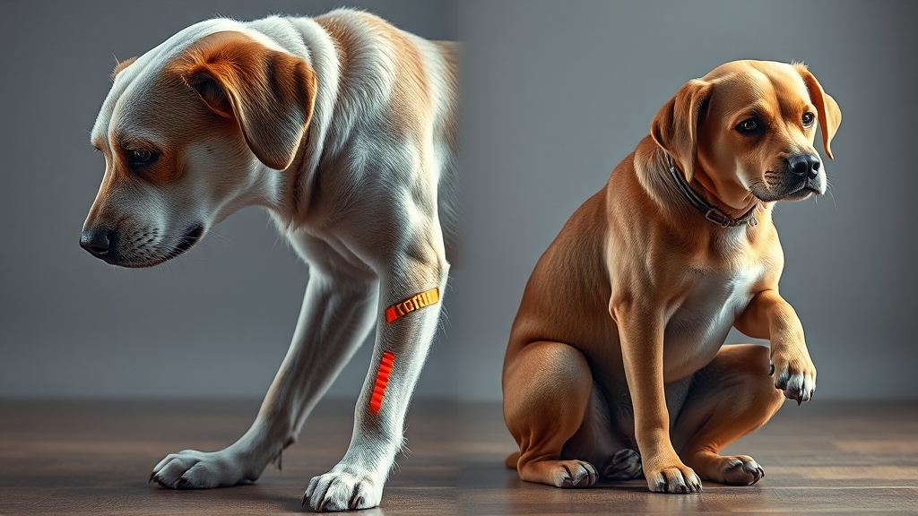 강아지 주저앉음 원인 심층 분석: 심장 질환부터 신경계 문제까지 A to Z 4 근골격계 문제 상세 분석 (realistic 스타일)