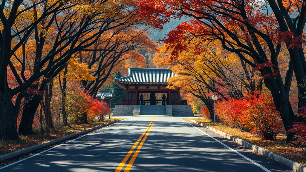 청도 운문사 가이드: 단풍 명소, 은행나무길, 교통 정보 A to Z 4 운문사 가는 길 (realistic 스타일)