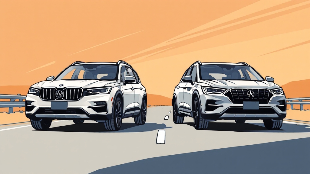 국산 vs 수입 SUV 완벽 비교: 가격, 성능, 유지비, 공간 총정리 4 성능 및 주행 경험 비교 (illustration 스타일)