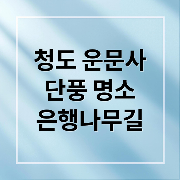 단풍명소