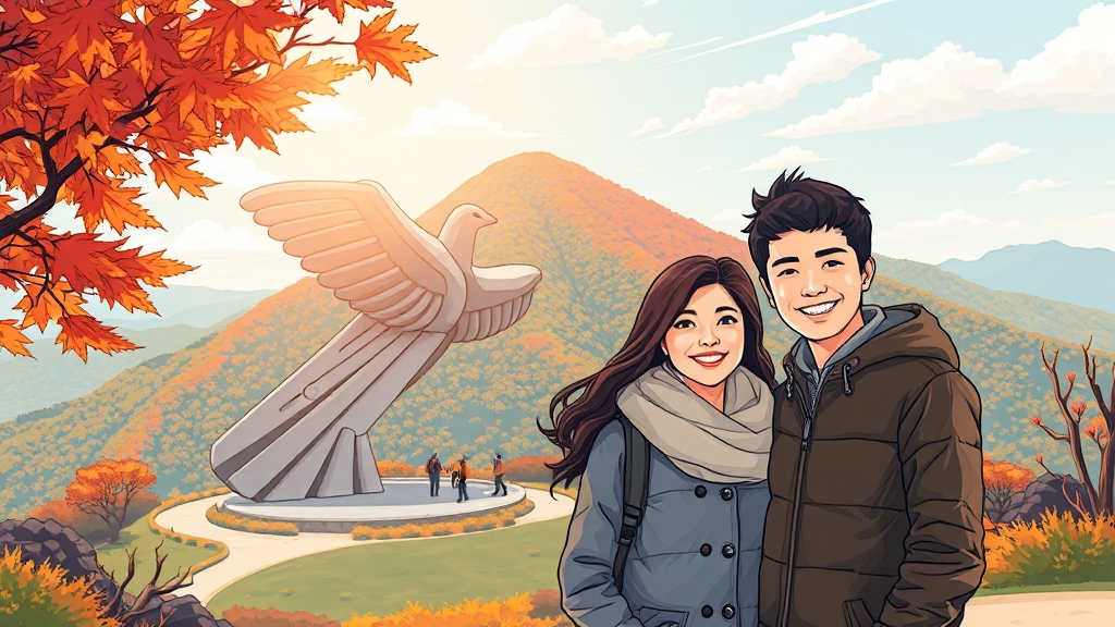 팔공산 케이블카 2025년 20% 할인! 단풍 명소 & 맛집 완벽 가이드 6 정상 전망대 및 포토 스팟 (cartoon 스타일)