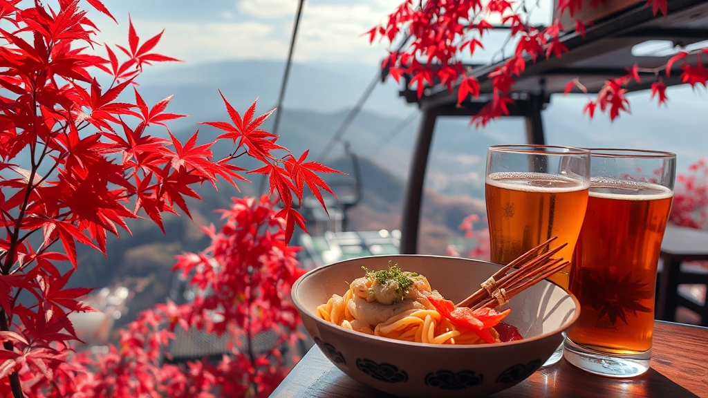 팔공산 케이블카 2025년 20% 할인! 단풍 명소 & 맛집 완벽 가이드 8 단풍 감상 및 주변 맛집 (솔마루 식당) (realistic 스타일)