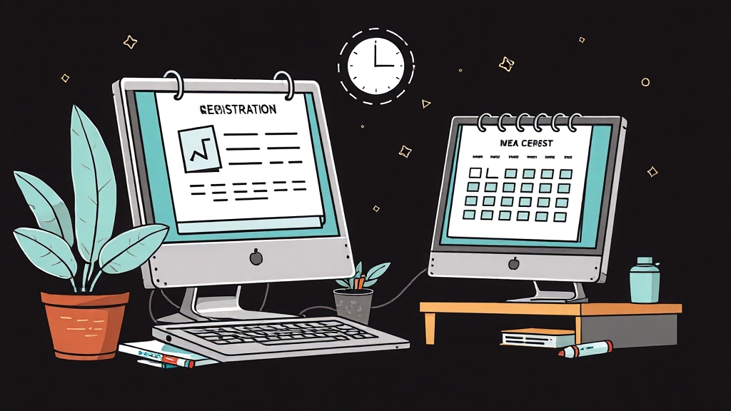 ITQ 자격증 완벽 가이드: 시험일정, 과목, 합격 전략, 활용법 총정리 3 시험 일정 및 접수 방법 (illustration 스타일)