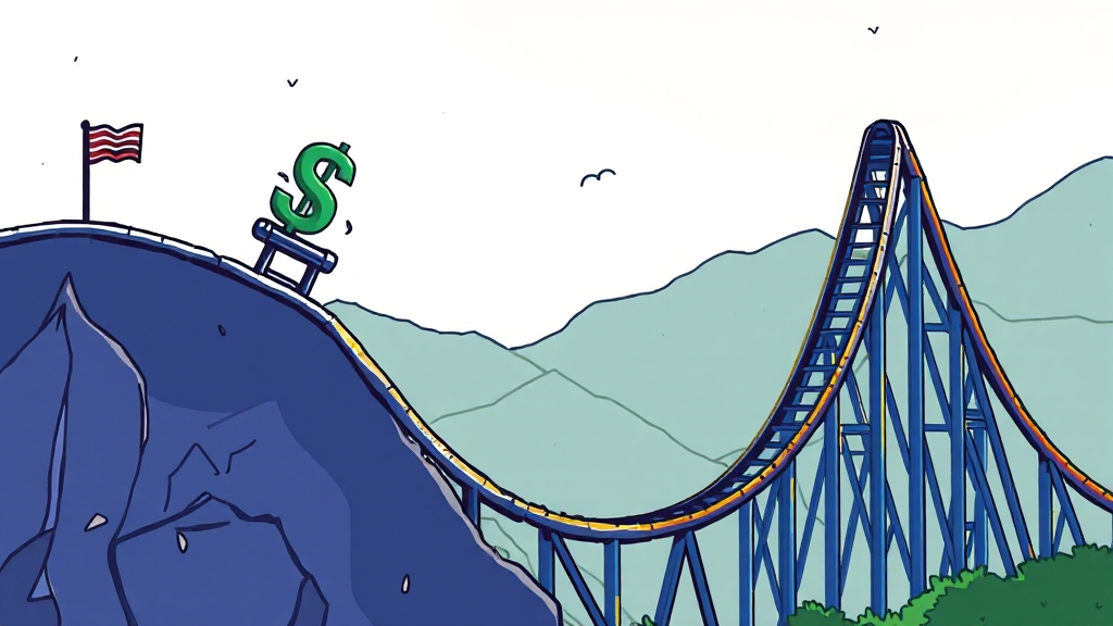 향후 달러 환율 전망 시나리오 (cartoon 스타일)