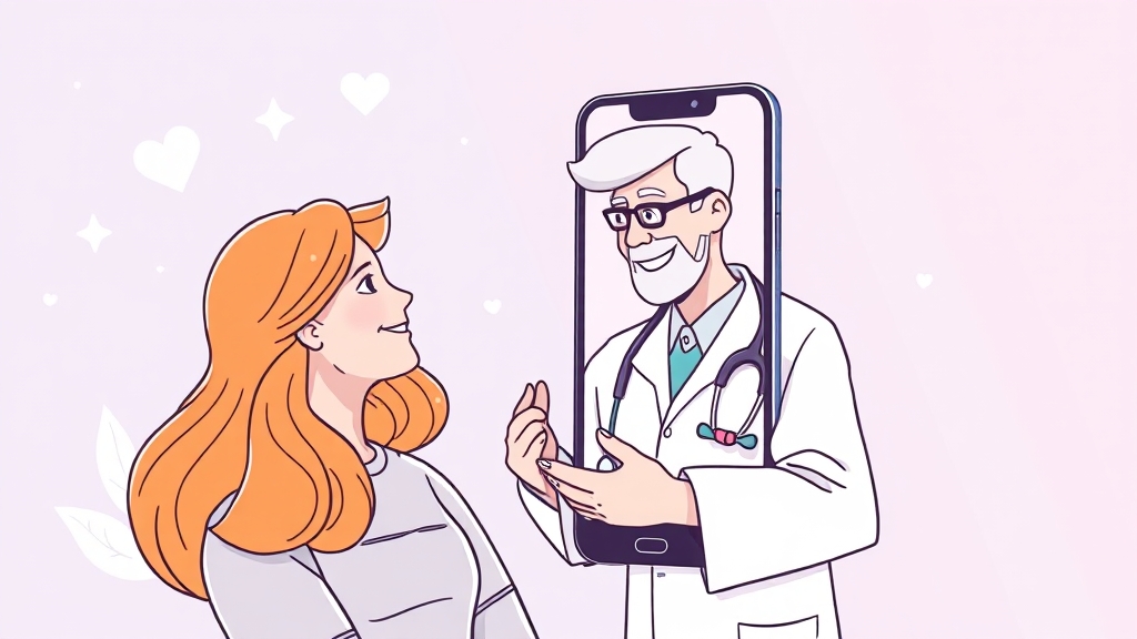 비대면 진료, 무엇을 의미할까? (illustration 스타일)