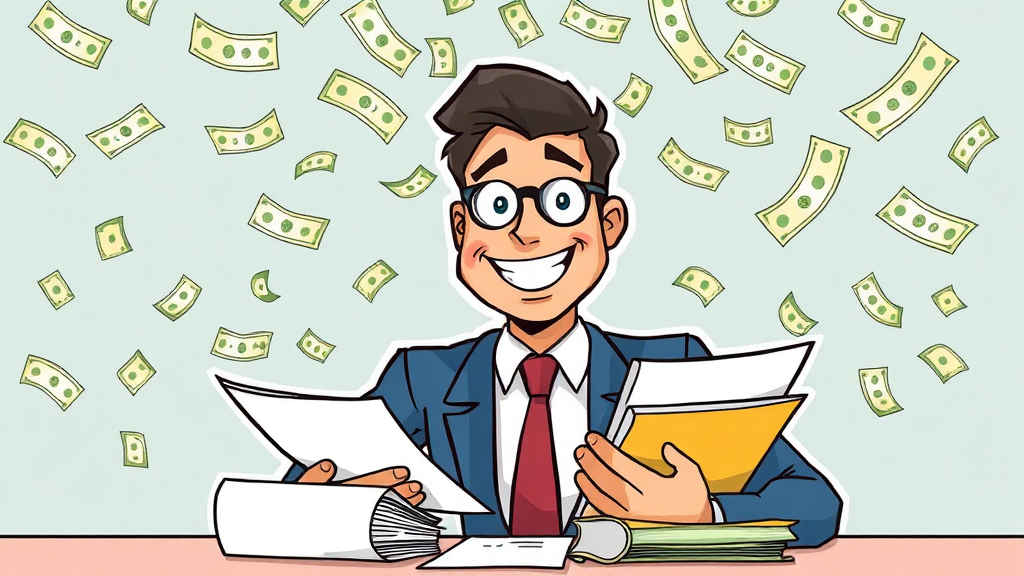 매입세액 공제, 꼼꼼하게 챙기세요! (cartoon 스타일)