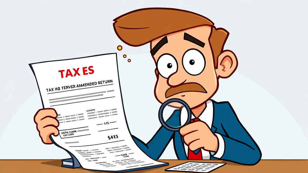 부가세 신고 오류 발생 시 대처법 (cartoon 스타일)