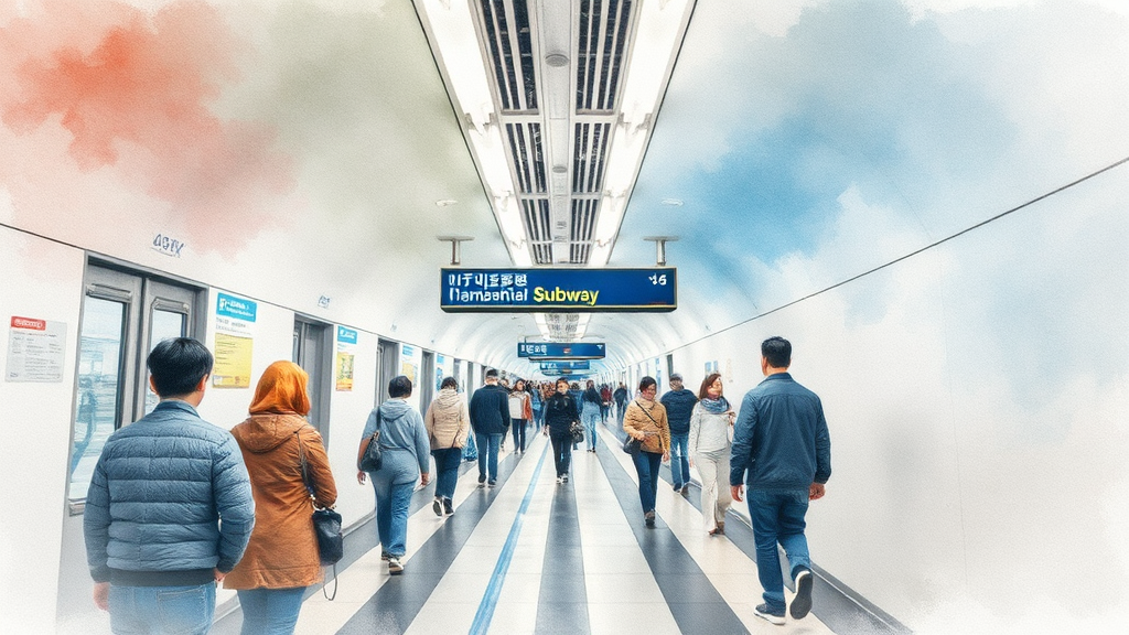 교통 및 주차 정보 (watercolor 스타일)