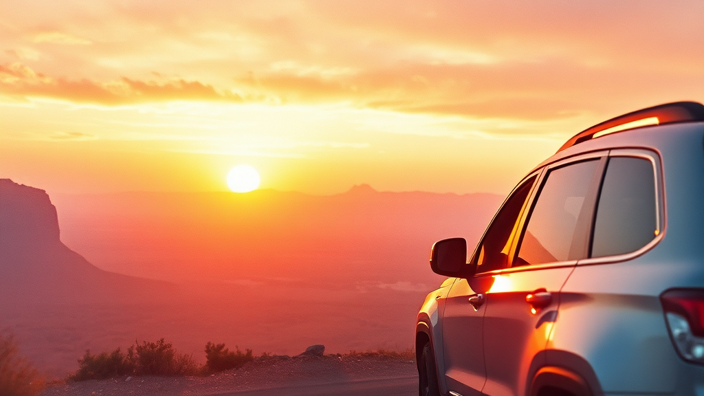 미국 시장 SUV 트렌드와 팰리세이드 (watercolor 스타일)