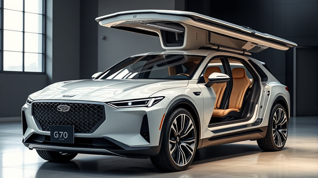 GV90 출시 전망 및 가격 예측 (realistic 스타일)