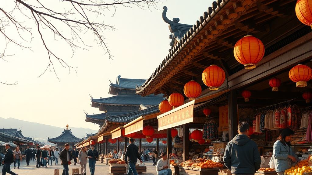 산성시장, 어디에 있나요? (realistic 스타일)