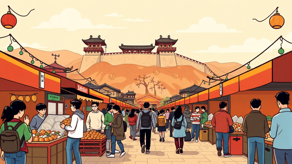 산성시장, 볼거리도 풍성! (cartoon 스타일)