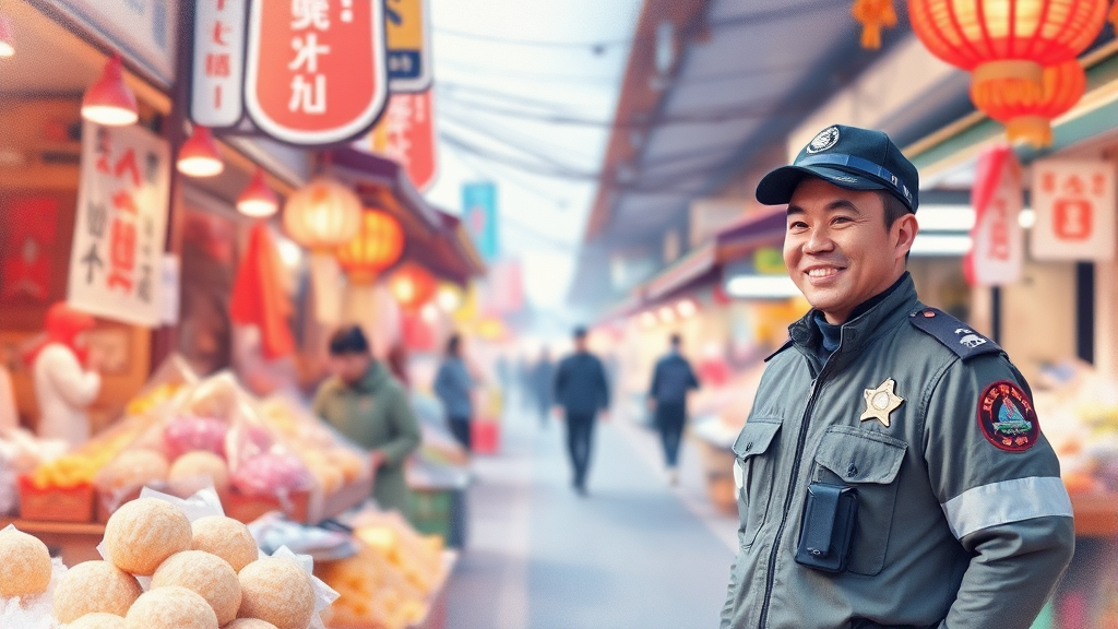안전한 산성시장을 위한 노력 (watercolor 스타일)