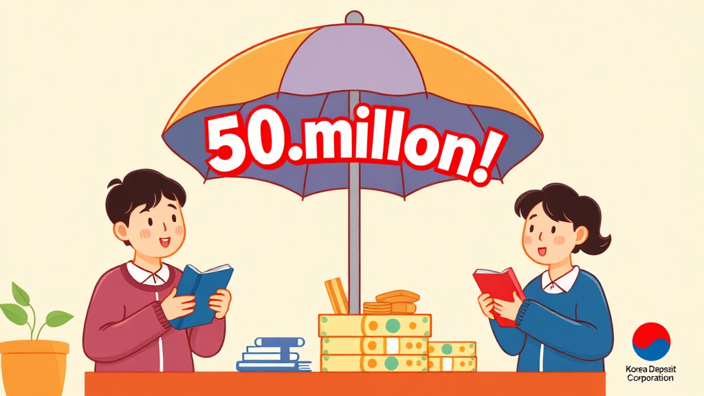 예금자 보호 제도 (cartoon 스타일)