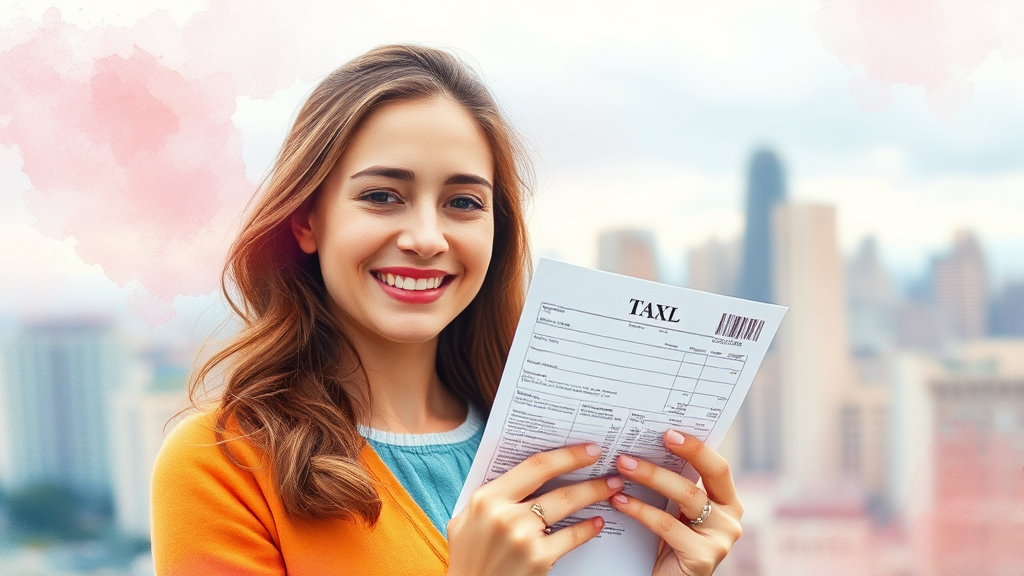 세금 납부 안내 (watercolor 스타일)