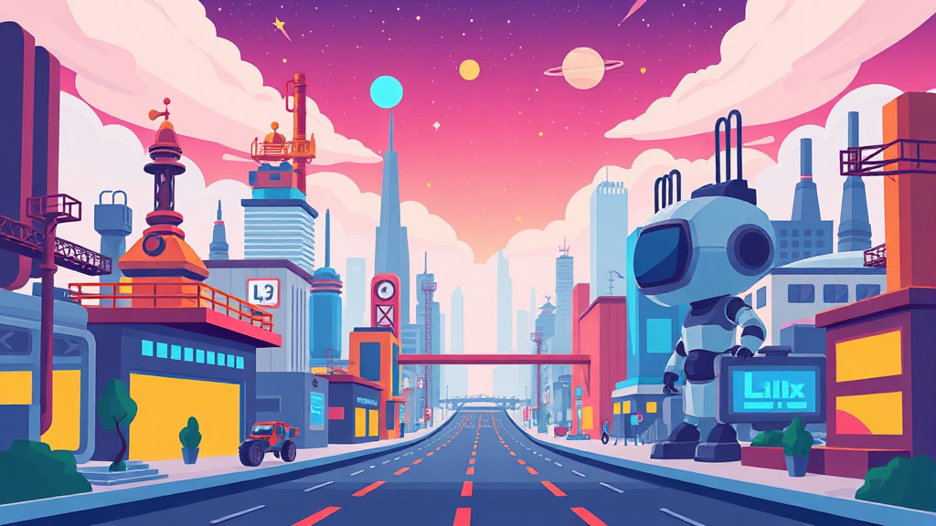 머스크의 AI 로봇 목표 (cartoon 스타일)