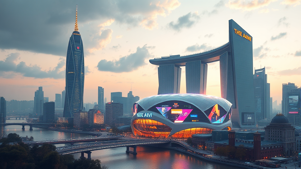 성남골프장 부지: K-컬처 콤플렉스의 핵심 현장 (realistic 스타일)