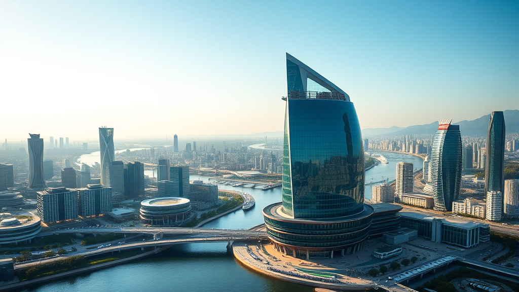 K-스타월드 호텔 사업: 비전과 잠재력 (realistic 스타일)