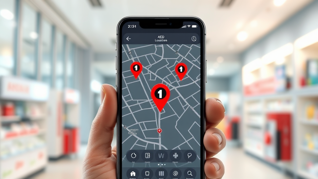 스마트폰으로 쉽고 빠르게 병원·약국 찾기 (realistic 스타일)