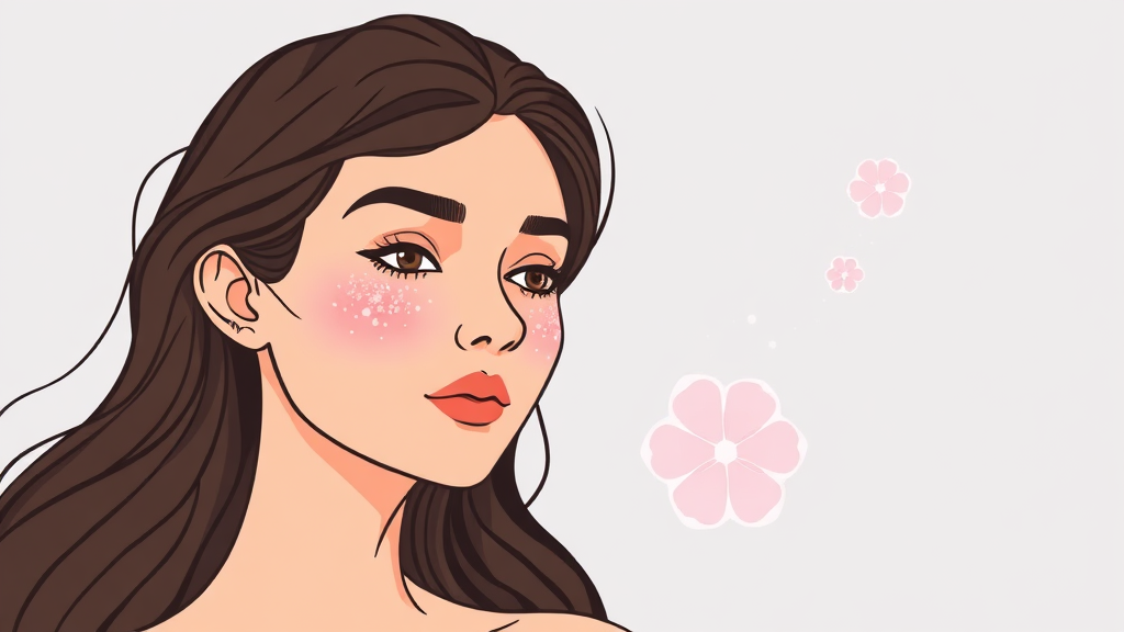 피부 회복의 비밀: EGF 성분의 놀라운 효과 (illustration 스타일)