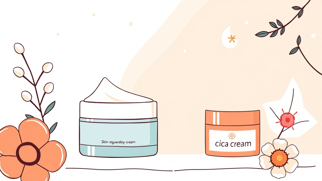 나에게 맞는 EGF 재생크림/시카크림 선택 가이드 (illustration 스타일)